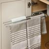 Rev-A-Shelf Under Sink Hand Towel Holder for Kitchen and Bathroom Cabinets, Pullout Extension 3 Prong Wire Dish Rag Rack Hanger, Chrome, 563-47 C view 3