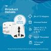 Ceptics Travel Adapter with Types A-M Plugs, Travel Plug Adapter Set Compatible with Power Sockets in All Continents, Compact World International Plug Adaptor Kit, Set of 12,GP-12PK view 3
