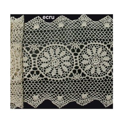 Creative Linens 14x54 Crochet Lace Table Runner Beige 100% Cotton Handmade 1PC