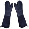 DoMii Extra Long Silicone Oven Mitts Heavy Duty Commercial Grade Oven Mitts Heat Resistant BBQ Gloves with Quilted Cotton Lining 2 Pack view 1