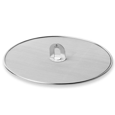Homestia Splatter Screen for Kitchen, Stainless Steel Fine Mesh Splatter Screen for Frying Pan, 13 Grease Splatter Guard with Fold Flat Knob