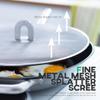 Homestia Splatter Screen for Kitchen, Stainless Steel Fine Mesh Splatter Screen for Frying Pan, 13 Grease Splatter Guard with Fold Flat Knob view 4