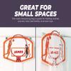 Etna Over the Door Basketball Laundry Hamper - Space Saving Hanging Hamper with Metal Ring, Backboard, Drawstring Bag - Fun Laundry Solution for Kids Room, Dorm Rooms, Dunk Away Dirty Laundry view 3