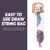 Etna Over the Door Basketball Laundry Hamper - Space Saving Hanging Hamper with Metal Ring, Backboard, Drawstring Bag - Fun Laundry Solution for Kids Room, Dorm Rooms, Dunk Away Dirty Laundry view 4