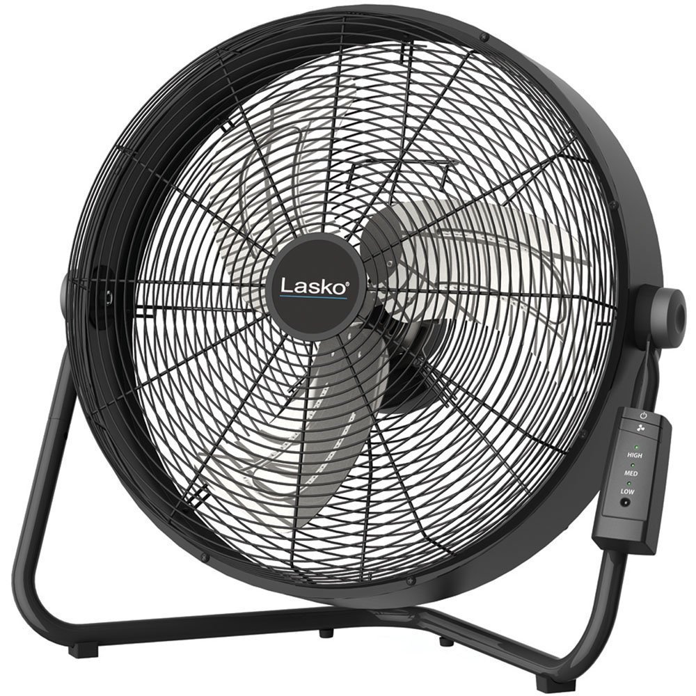 Lasko H20685 High Velocity Floor Fan with QuickMount Wall-Mount and Remote Control, 20", Black