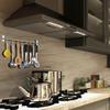 Kitchen Sliding Hooks, Stainless Steel Hanging Rack Rail Organize Kitchen Tools with 10 Utensil Removable S Hooks for Towel, Pot Pan, Spoon, Coats, Bathrobe, BBQ,Wall Mounted Hanger view 2