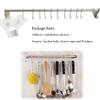 Kitchen Sliding Hooks, Stainless Steel Hanging Rack Rail Organize Kitchen Tools with 10 Utensil Removable S Hooks for Towel, Pot Pan, Spoon, Coats, Bathrobe, BBQ,Wall Mounted Hanger view 4