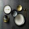Denby Halo Dinnerware Set, 4-piece, Black-Blue view 2