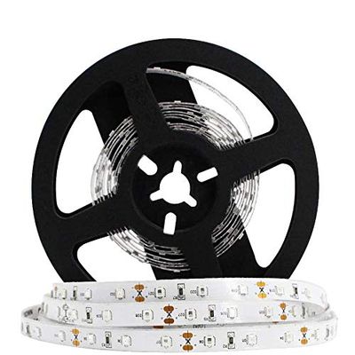 LightingWill DC12V 5M/16.4ft 24W SMD3528 300LEDs Infrared 850nm Signle Chip 8mm Wide Flexible LED Strips 60LEDs/M 4.8W/M Non-Waterproof for Multitouch Screen, Night Light Application IR850NM3528X300N