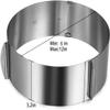 CALIFORNIA CADE ELECTRONIC Cake Mold-Cake Ring-Adjustable Round Stainless Steel 6 to 12 Inch, 6 Inch Baking Ring for Supporting Decorating Icing view 2