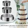 CALIFORNIA CADE ELECTRONIC Cake Mold-Cake Ring-Adjustable Round Stainless Steel 6 to 12 Inch, 6 Inch Baking Ring for Supporting Decorating Icing view 4