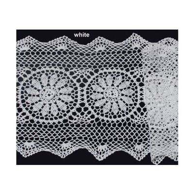 Creative Linens 14x54 Crochet Lace Table Runner White 100% Cotton Handmade 1PC