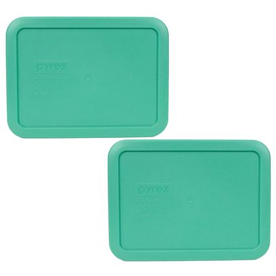 Pyrex 7210-PC 3-Cup Light Green Food Storage Replacement Lid (2-Pack) - Made in USA