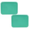 Pyrex 7210-PC 3-Cup Light Green Food Storage Replacement Lid (2-Pack) - Made in USA view 1