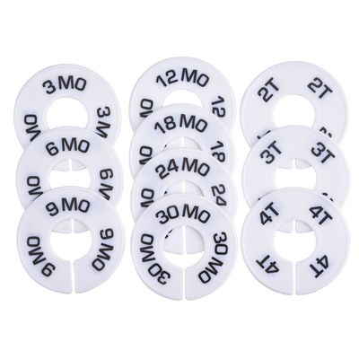 Blulu 10 Pack Clothing Rack Size Dividers Round Hangers Dividers