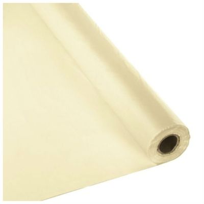 Plastic Banquet Party Table Cover Roll - 40" x 300 Feet - Disposable Tablecloths (IVORY)