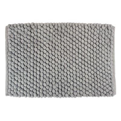 DII Ultra Soft Chenille Bath Mat, Chunky Popcorn Bath Rug, 17x24", Gray