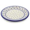 Polmedia Polish Pottery Serving Plate - Blue Valentine Hearts Pattern Handmade in Boleslawiec Poland by Ceramika Bona + Certificate of Authenticity view 2