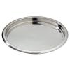 Elegance Stainless Steel Hammered Rim Bar Tray, 14" Diameter, Silver (72554) view 1