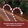 Haute Decor Candy Cane Stocking Holder (Classic 2-Pack) - Hang Your Christmas Stockings in Style - Lightweight Yet Holds Up to 10 Lbs view 2