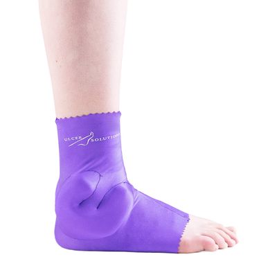 Ulcer Solutions Ankle Keeper Physician-Designed Ankle Protector for Pressure Sores, Offloading Cushion for Pressure Ulcers, Enhanced Mobility & Comfort, Lightweight & Stretchable, Discreet Support for Injury Recovery & Senior Care, (Large: 9.0-10.5