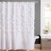 Lush Decor Lucia Shower Curtain, 72" x 72", White view 1