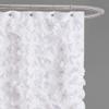 Lush Decor Lucia Shower Curtain, 72" x 72", White view 2