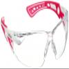 Bolle Safety Bolle Boll Safety 40254, Rush+ Small Safety Glasses Platinum, Pink & White Frame, Clear Lenses view 1