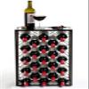 Mango Steam 23 Bottle Black Wine Rack with Glass Top Shelf, Free Standing for Home, Kitchen and Bar view 2