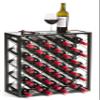 Mango Steam 32 Bottle Wine Rack with Black Glass Top Shelf, Free Standing for Home, Kitchen and Bar view 1