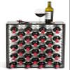 Mango Steam 32 Bottle Wine Rack with Black Glass Top Shelf, Free Standing for Home, Kitchen and Bar view 2