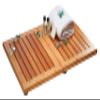 Bambsi Bamboo Bath Mat - Foldable Wooden Shower Mat, Non-Slip Bamboo Bathroom Mat for Indoor/Outdoor Use, Spa & Sauna Floor Mat, Wood Bath Mat 24" x 18" view 1