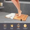 Bambsi Bamboo Bath Mat - Foldable Wooden Shower Mat, Non-Slip Bamboo Bathroom Mat for Indoor/Outdoor Use, Spa & Sauna Floor Mat, Wood Bath Mat 24" x 18" view 2
