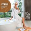 Bambsi Bamboo Bath Mat - Foldable Wooden Shower Mat, Non-Slip Bamboo Bathroom Mat for Indoor/Outdoor Use, Spa & Sauna Floor Mat, Wood Bath Mat 24" x 18" view 4