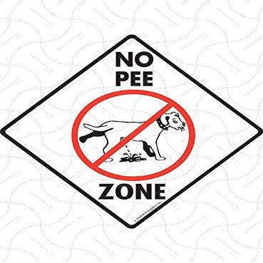 No Dog Peeing Yard Sign - No Dog Pee Zone Sign (6 x 6) with Dog Peeing Image - Exterior Rust Free Aluminum No Dog Peeing Sign with Weatherproof and UV Protected - Keep Dogs Off Grass - 6 x 6