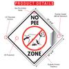 No Dog Peeing Yard Sign - No Dog Pee Zone Sign (6 x 6) with Dog Peeing Image - Exterior Rust Free Aluminum No Dog Peeing Sign with Weatherproof and UV Protected - Keep Dogs Off Grass - 6 x 6 view 2