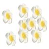 Healthcom 100 Pcs 2.4 Inch White Artificial Plumeria Rubra Hawaiian Flower Petals Hair Hat Wreath Floral Premium Hawaiian Foam Frangipani Flowers for DIY Home Beach Wedding Party Decoration view 1