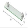 Gatco 4126 Tavern Glass Shelf, Polished Nickel view 3
