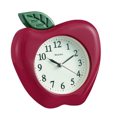 Westclox 10" 3-Dimensional Apple Wall Clock- Model #38038A