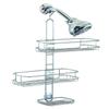 InterDesign Linea Adjustable Shower Caddy - Bathroom Storage Shelves for Shampoo, Conditioner and Soap, Silver view 1