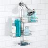 InterDesign Linea Adjustable Shower Caddy - Bathroom Storage Shelves for Shampoo, Conditioner and Soap, Silver view 2