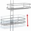 InterDesign Linea Adjustable Shower Caddy - Bathroom Storage Shelves for Shampoo, Conditioner and Soap, Silver view 4