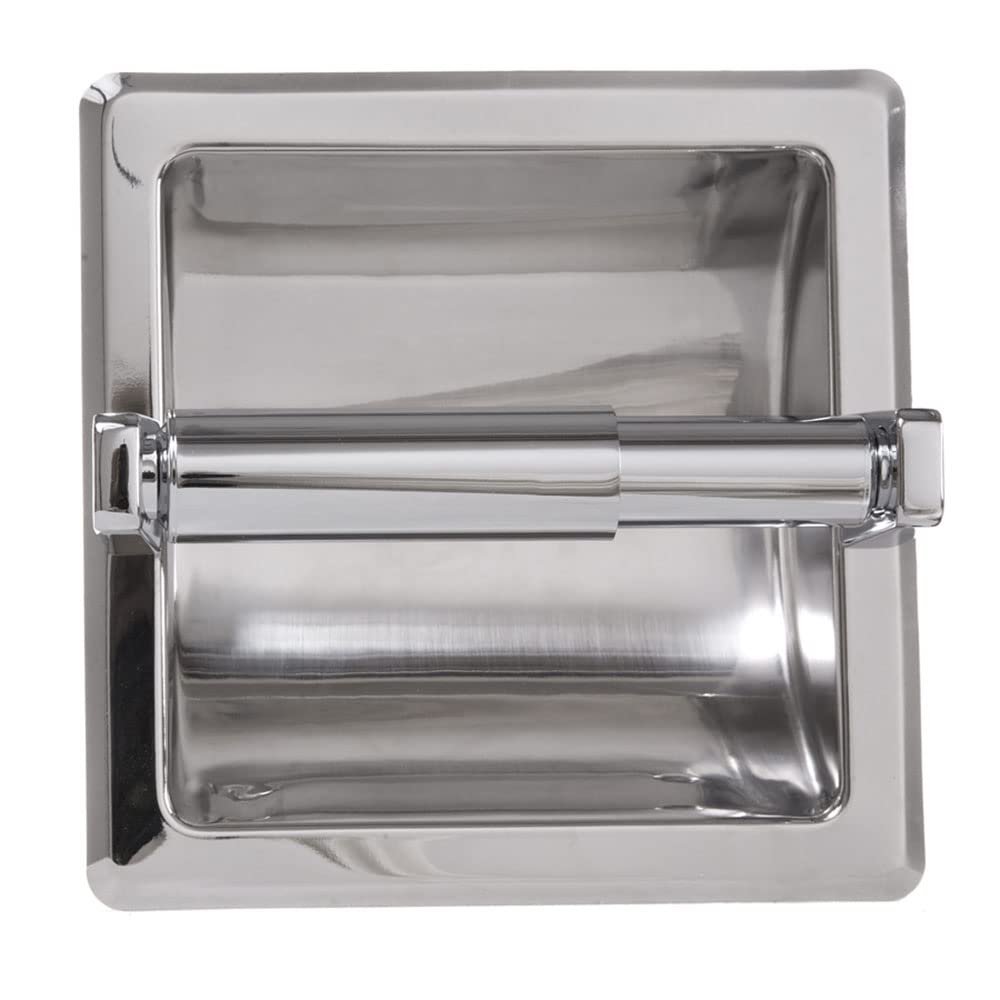 Arista Bath Products Recessed Toilet Paper Holder, Chrome