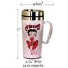 Spoontiques - Insulated Travel Mug - Betty Boop Brains Coffee Cup - Coffee Lovers Gift - Funny Coffee Mug - 15 oz - White view 3