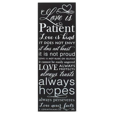 1 Corinthians 13 Love is Patient 5 x 14 Wood Wall Sign Plaque
