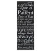 1 Corinthians 13 Love is Patient 5 x 14 Wood Wall Sign Plaque view 1