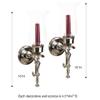 Flythe Consulting Manor Wall Sconce Pair - Satin Nickel - Made of Solid Brass - Hurricane Style Glass - Elegant Candle Holder for Bedroom, Living Room, Kitchen view 3