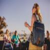LEGACY - a Picnic Time brand Moreno 3-Bottle Wine & Cheese Tote, Padded Wine Carry Tote Bag with Handle and Adjustable Shoulder Strap, (Navy Blue) view 4