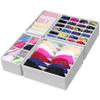 Simple Houseware 4-Pack Drawer Organizer Set - Closet Dividers for Underwear, Socks, Bras, Scarves, Ties - Foldable Non-Woven Storage Boxes, Gray view 1
