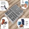 Simple Houseware 4-Pack Drawer Organizer Set - Closet Dividers for Underwear, Socks, Bras, Scarves, Ties - Foldable Non-Woven Storage Boxes, Gray view 4